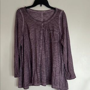 Women's Purple Long Sleeve Top